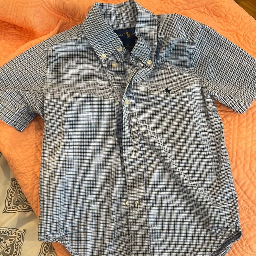 Ralph Lauren 3/3T button down plaid shirt